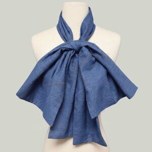 Oversized Bowtie – Dark Blue Denim– Handmade Statement Accessory – Custom Colors